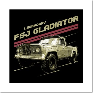 FSJ Gladiator Truck Jeep car trailcat Posters and Art